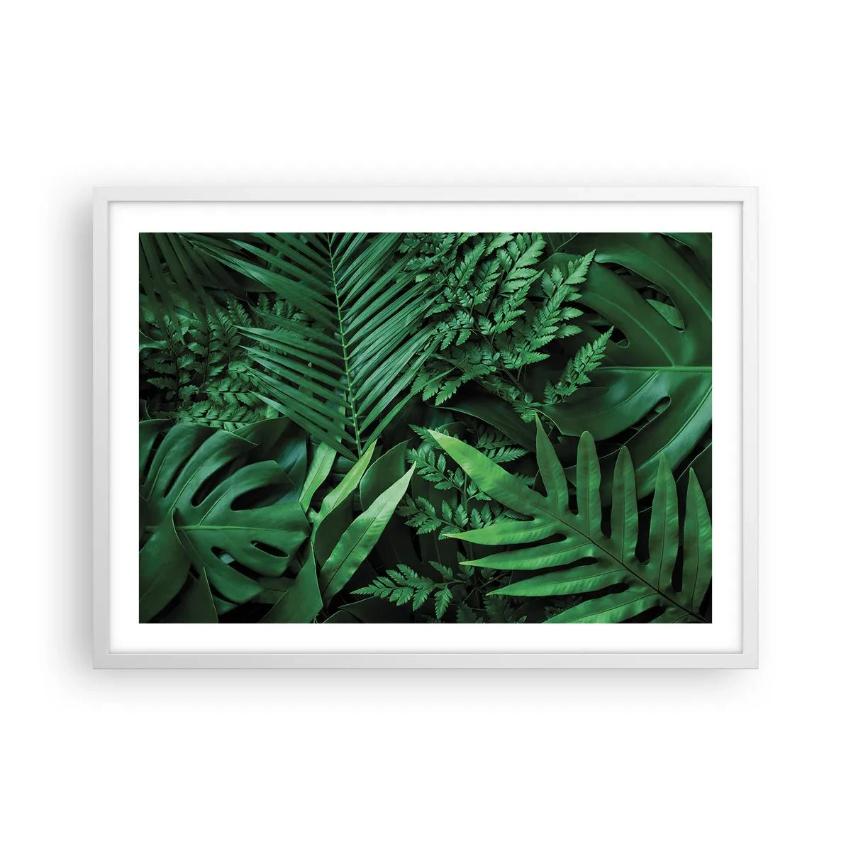 Poster in cornice bianca - Avvolti nel verde - 70x50 cm
