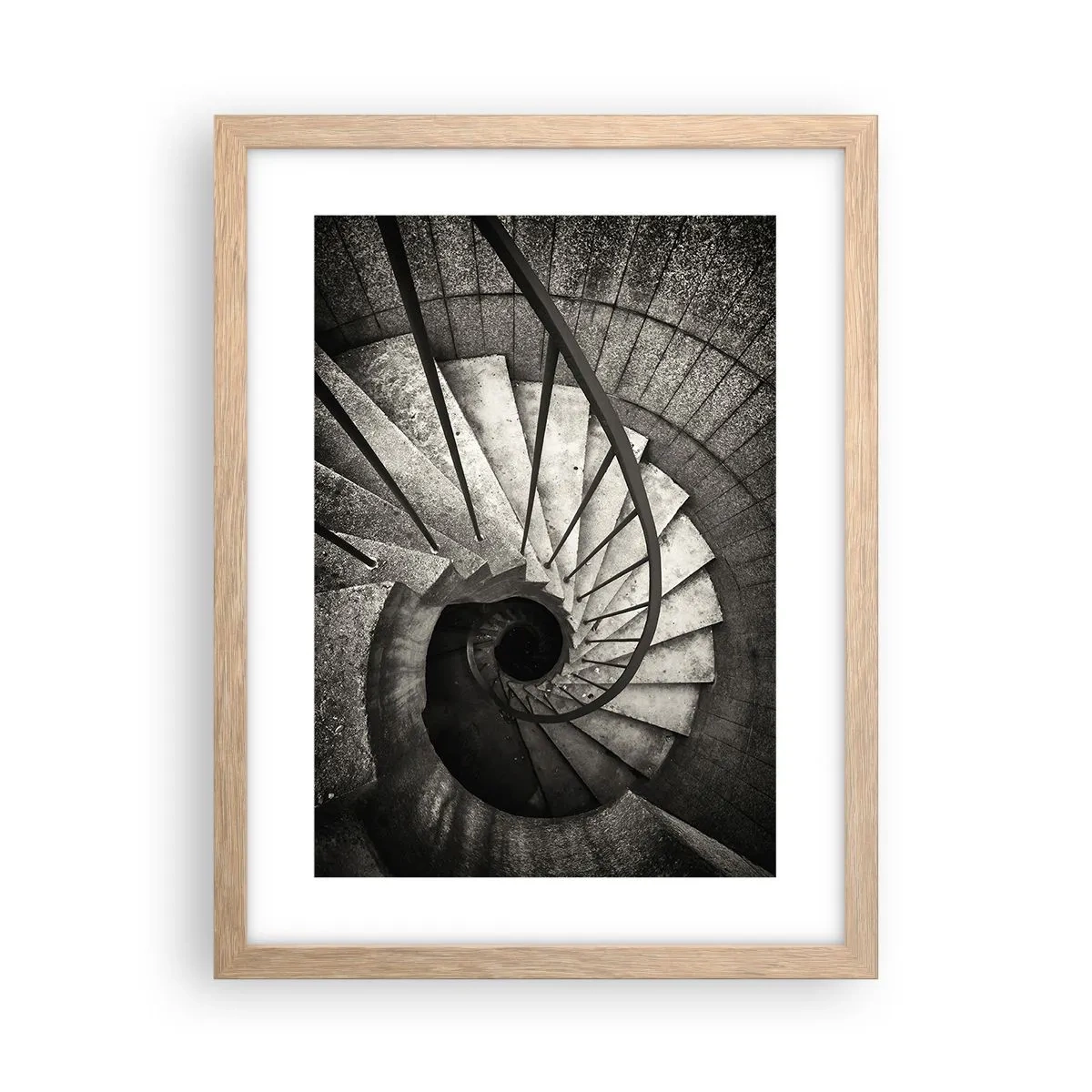 Poster in cornice rovere chiaro - Salire e scendere - 30x40 cm