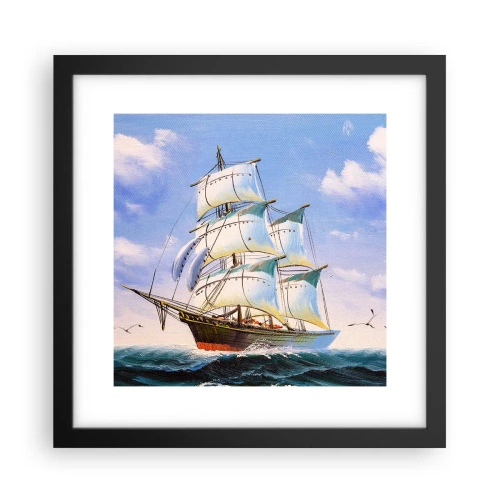 Poster in cornice nera - Con orgoglio nel vento - 30x30 cm