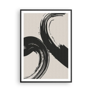 Poster in cornice nera - Energico e circolare - 70x100 cm