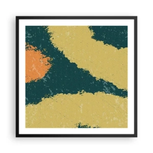 Poster in cornice nera - Astrazione: movimento lento - 60x60 cm