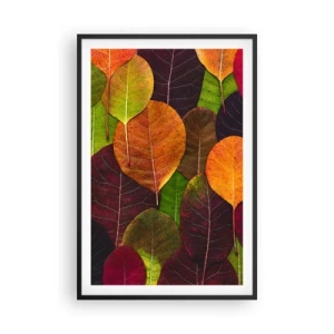 Poster in cornice nera - Mosaico autunnale - 61x91 cm