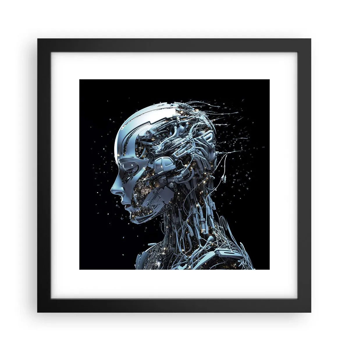 Poster in cornice nera - La tecnologia è donna - 30x30 cm