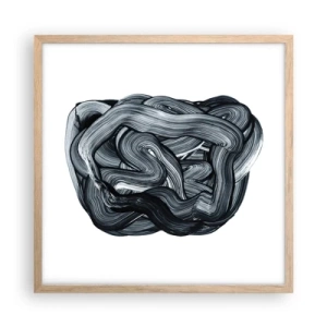 Poster in cornice rovere chiaro - Non è così semplice - 50x50 cm