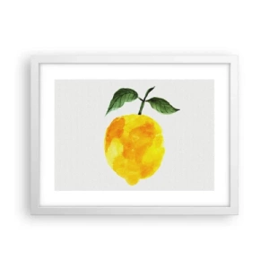 Poster in cornice bianca - Scoprire il sapore del sole - 40x30 cm