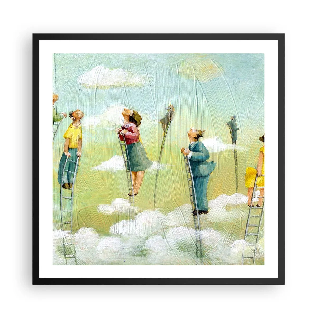 Poster in cornice nera - Seguendo i propri sogni - 60x60 cm