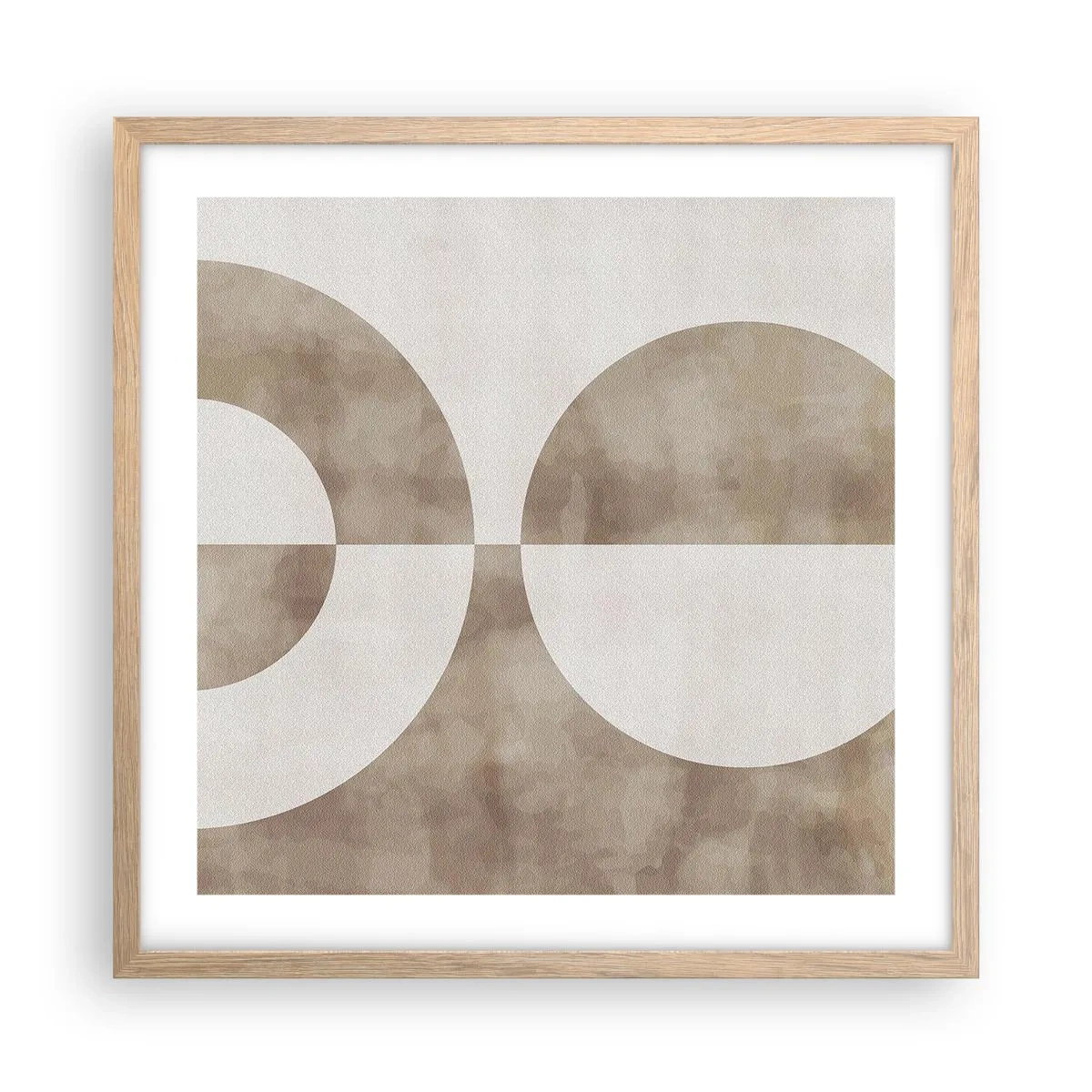 Poster in cornice rovere chiaro - Analogie e differenze - 50x50 cm