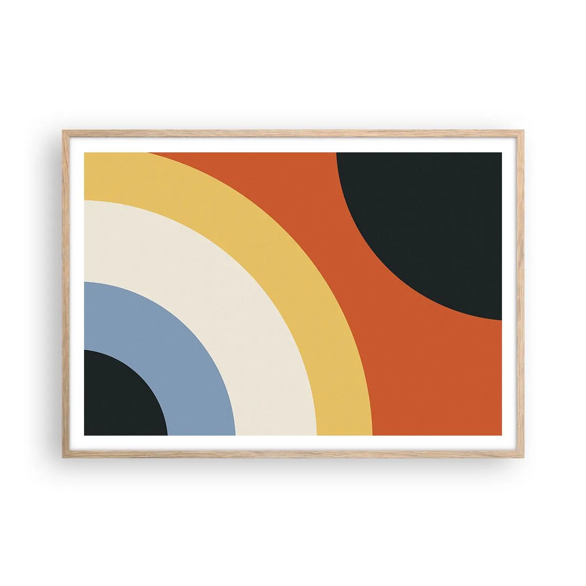 Poster in cornice rovere chiaro - Verso di se - 100x70 cm