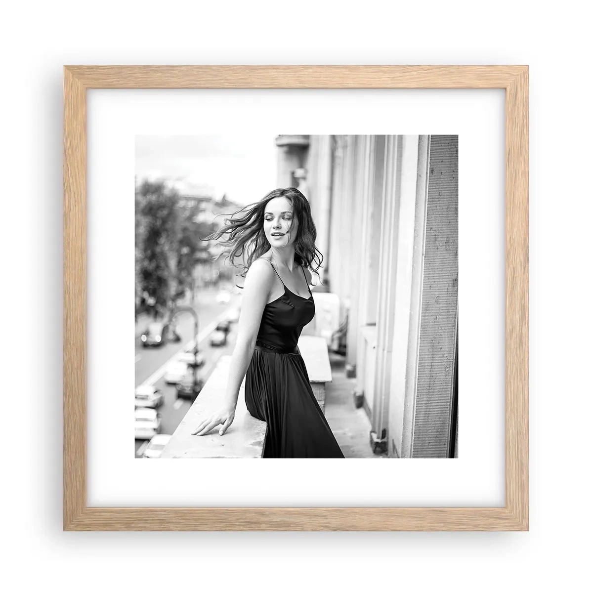 Poster in cornice rovere chiaro - Sicuramente parigina - 30x30 cm