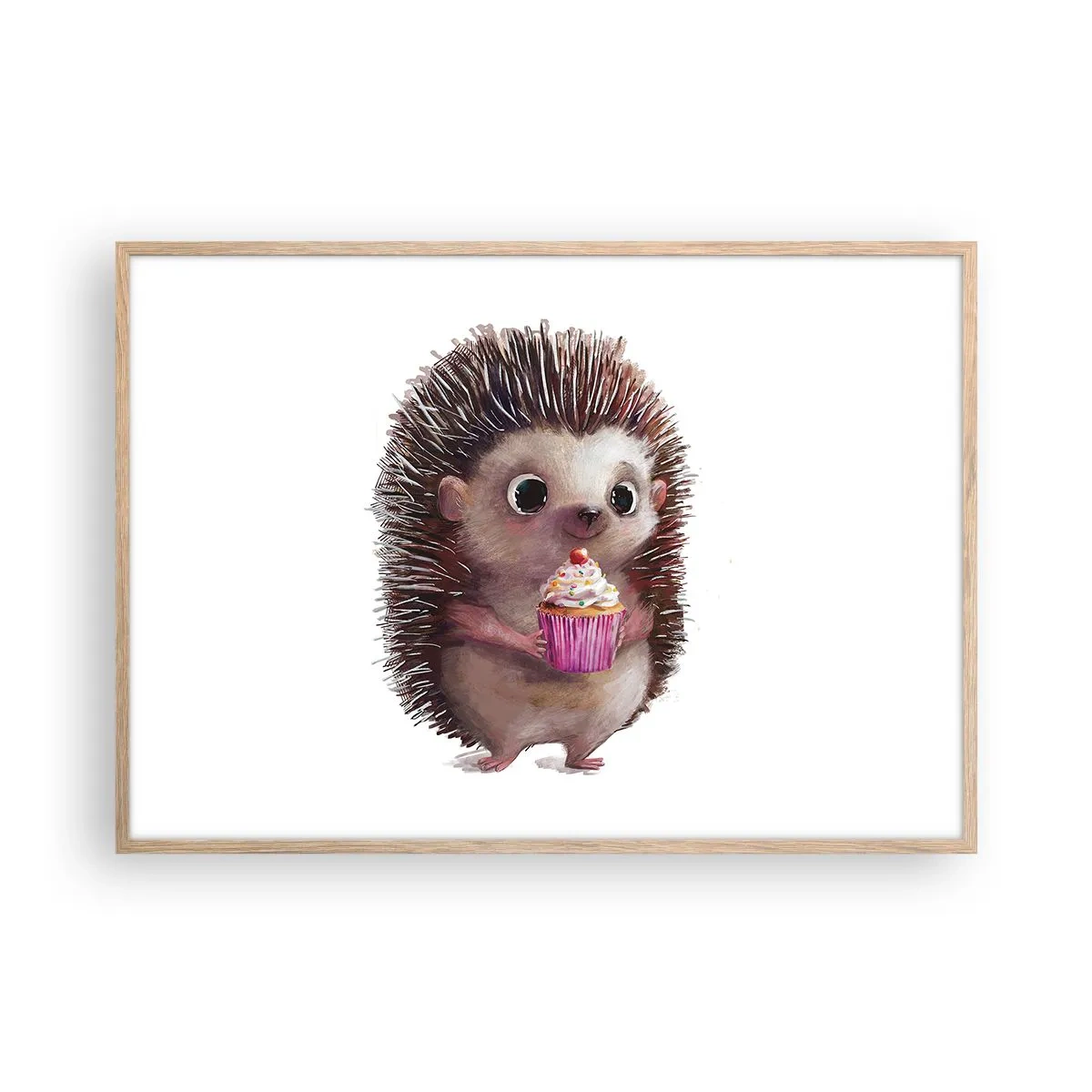 Poster in cornice rovere chiaro - Festa ogni giorno - 100x70 cm