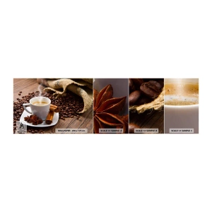 Campione di Fotomurale Adesivo Deluxe Sticker - Sapore e profumo speziato - Gastronomia, Caffè, Cannella - 100x30 cm