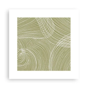 Poster - Astrazione intricata in bianco - 30x30 cm