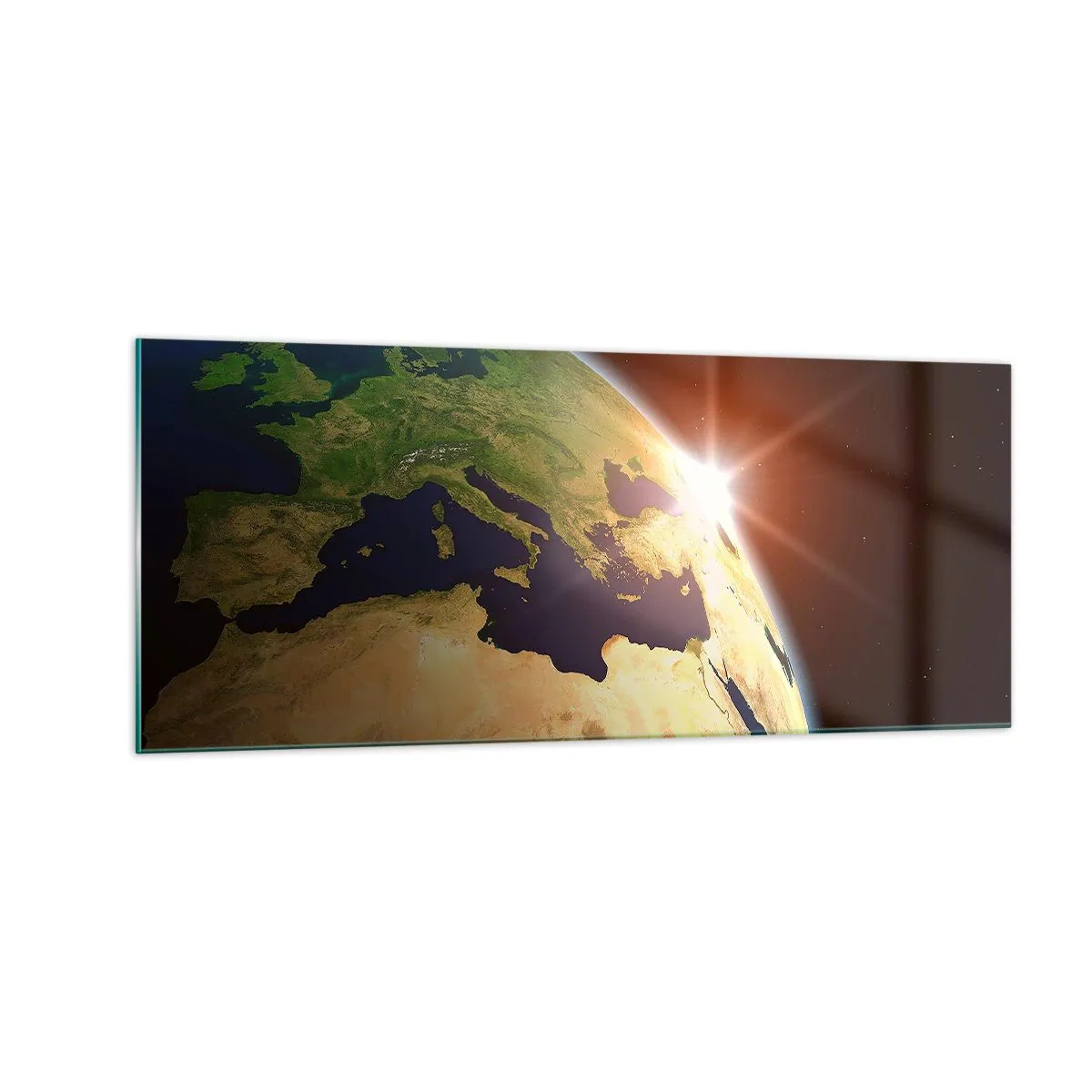 Quadro su vetro - Il sorgere del sole - 100x40 cm