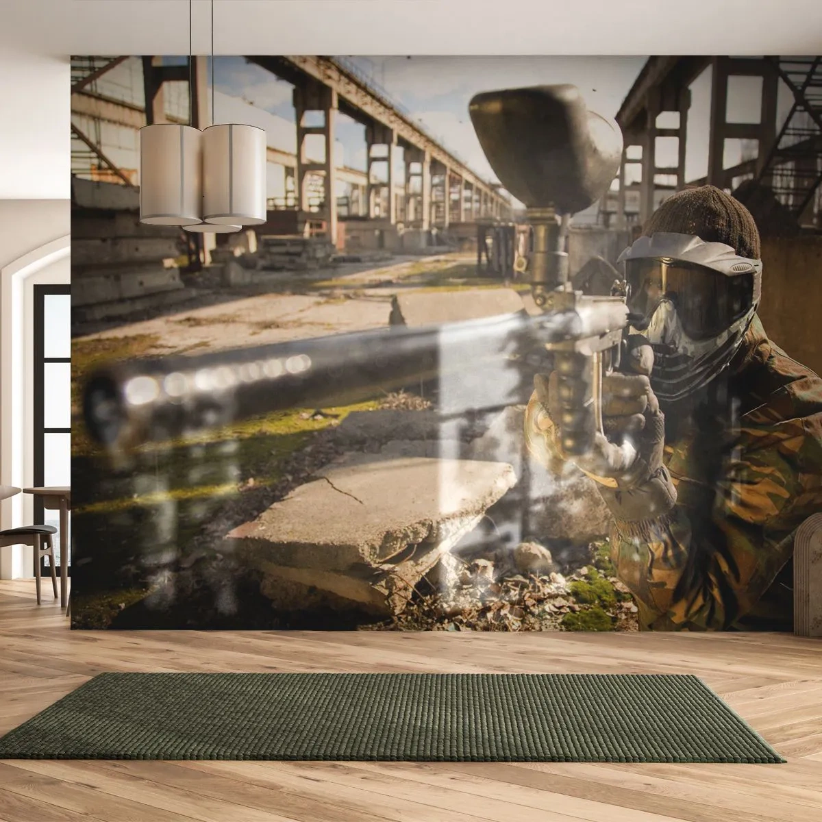 Fotomurali Premium Canvas - Anche tu puoi essere un eroe - Paintball, Sport, Militare - 250x175 cm
