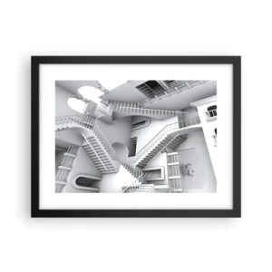 Poster in cornice nera - Il paradosso dello spazio - 40x30 cm