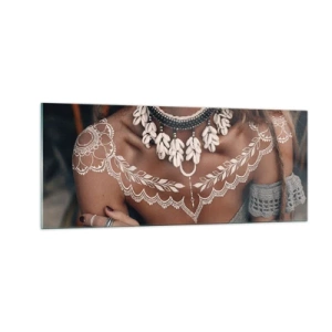 Quadro su vetro - Talismani, rituali di femminilità - 100x40 cm