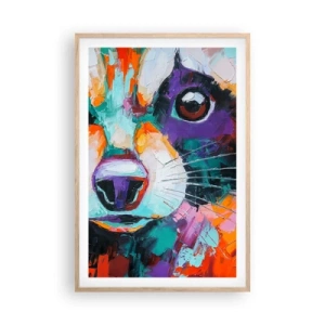 Poster in cornice rovere chiaro - Solo buone emozioni - 61x91 cm