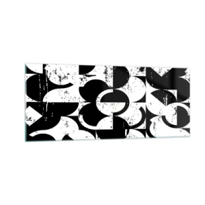 Quadro su vetro - Il bianco è bianco, il nero è nero - 100x40 cm