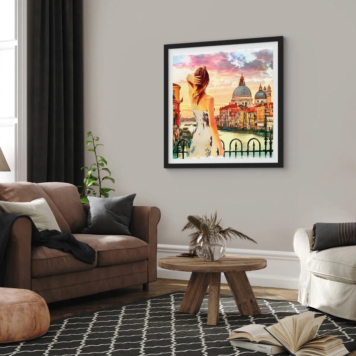 Poster in cornice nera - Se un'avventura allora solo a... - 50x50 cm