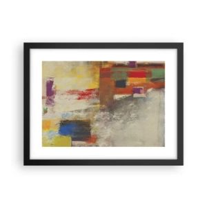 Poster in cornice nera - Geometria dei colori - 40x30 cm