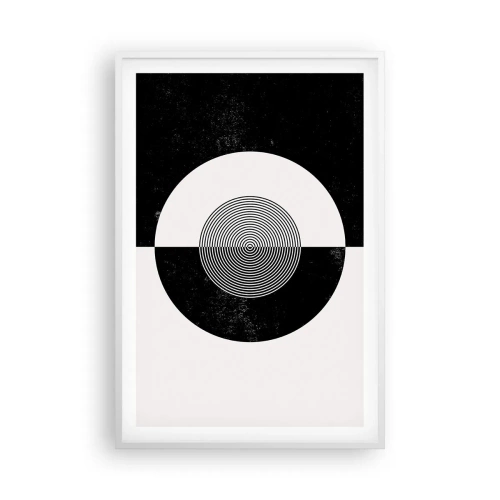 Poster in cornice bianca - Armonia in bianco e nero - 61x91 cm