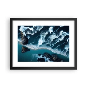 Poster in cornice nera - Avvolte dalle onde - 40x30 cm