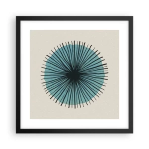 Poster in cornice nera - Radiosamente nel blu - 40x40 cm