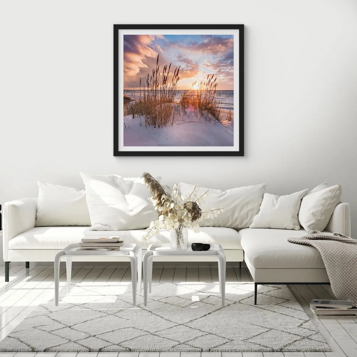 Poster in cornice nera - L'addio al sole e al vento - 60x60 cm