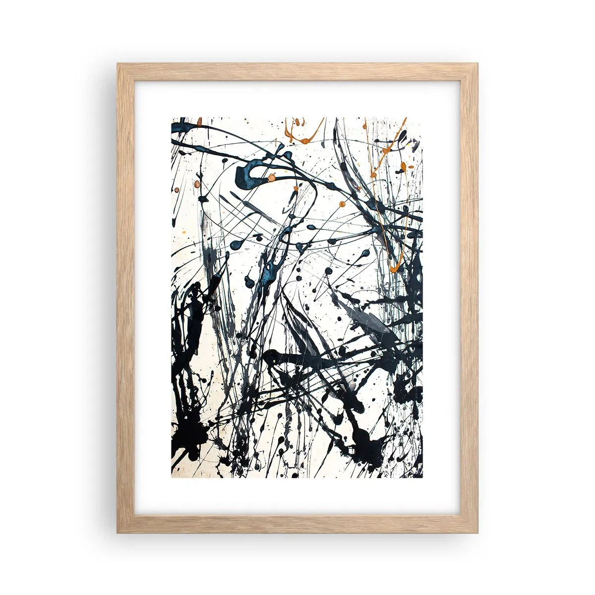 Poster in cornice rovere chiaro - Astrazione espressionistica - 30x40 cm