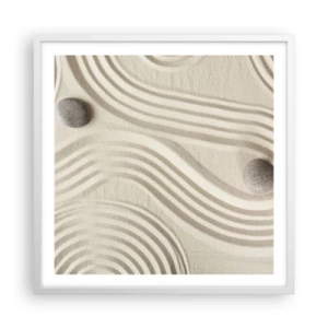 Poster in cornice bianca - Il tocco del calore - 60x60 cm