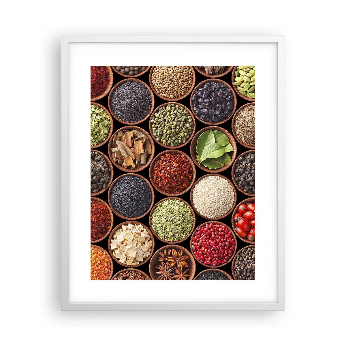 Poster in cornice bianca - Tutti i gusti del mondo - 40x50 cm