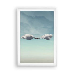 Poster in cornice bianca - La felicità del momento - 61x91 cm