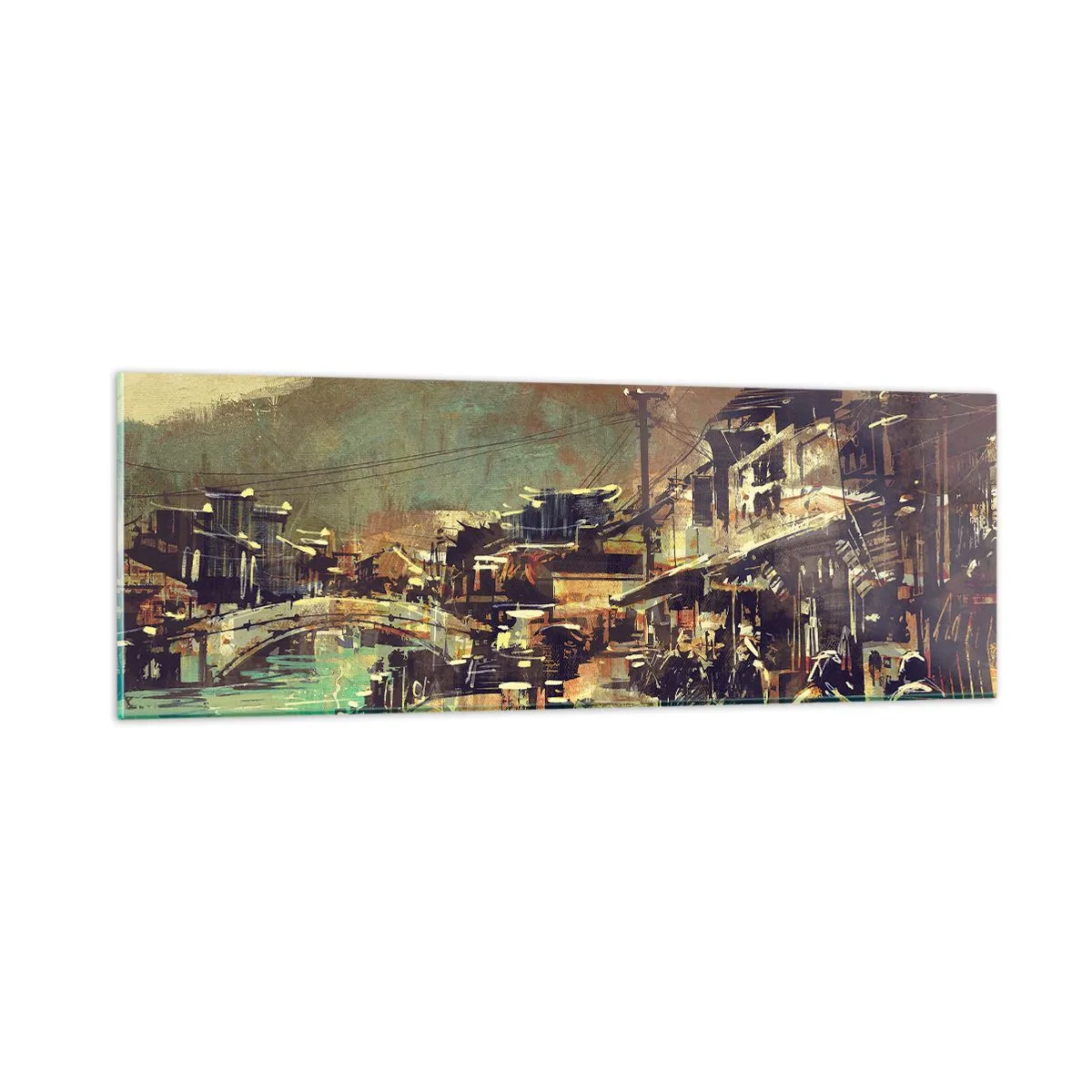 Quadro su vetro - La vita come ricchezza di grigio - 90x30 cm