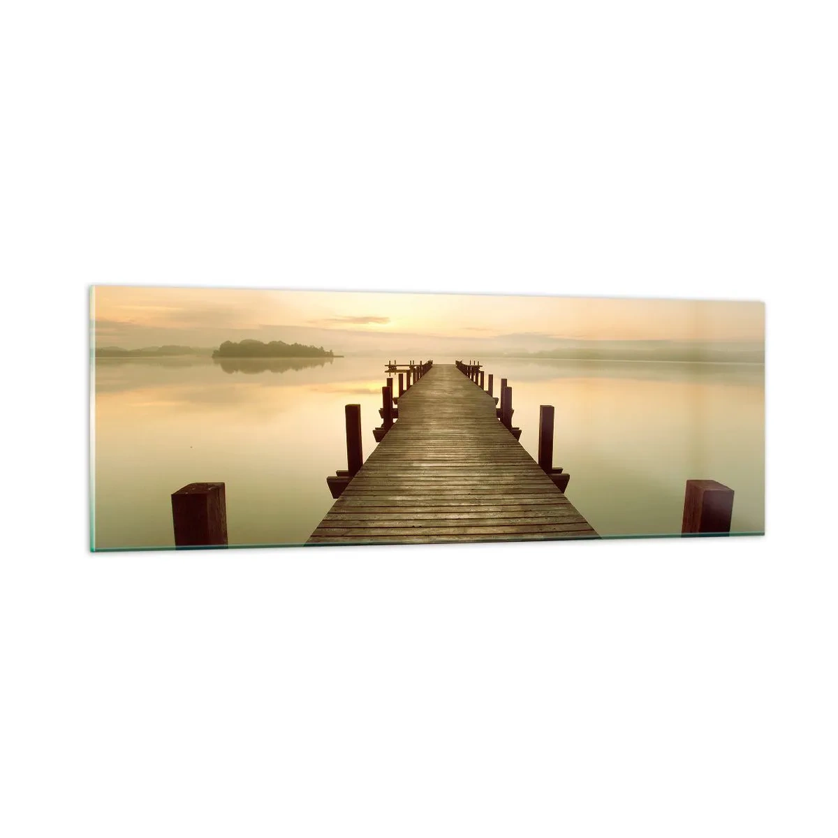 Quadro su vetro - Aurora, alba, luce - 90x30 cm