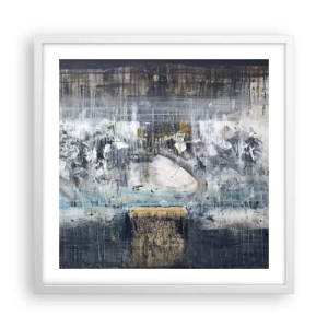 Poster in cornice bianca - Talvolta è facile, talvolta è difficile - 50x50 cm