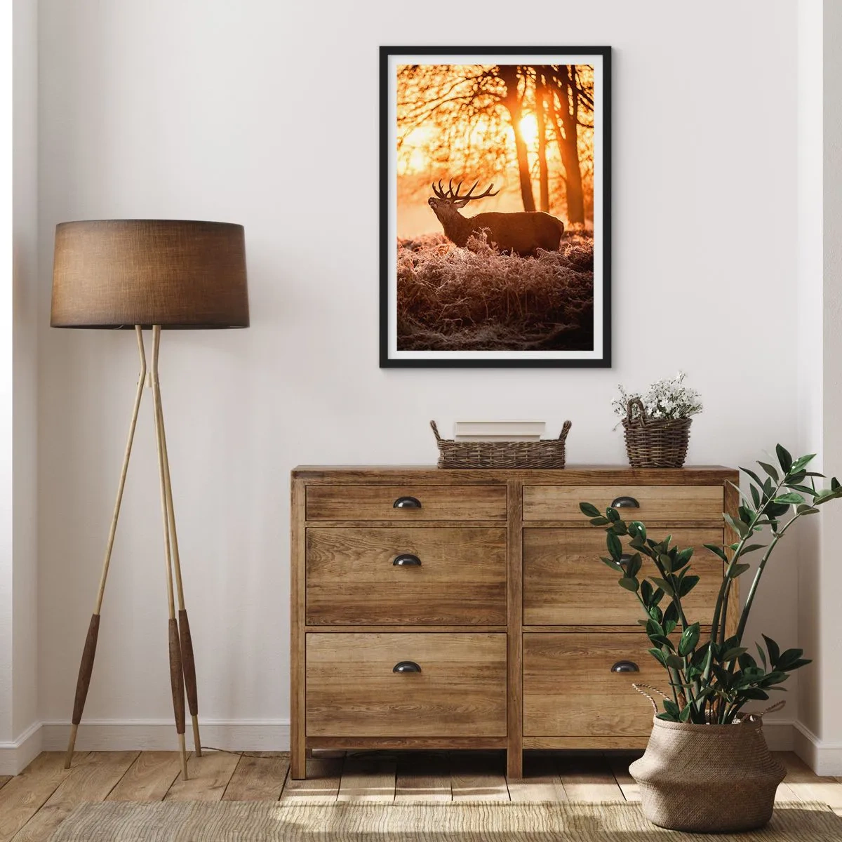 Poster in cornice nera - Il sogno del cacciatore - 30x40 cm