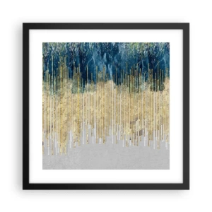 Poster in cornice nera - Confine dorato - 40x40 cm