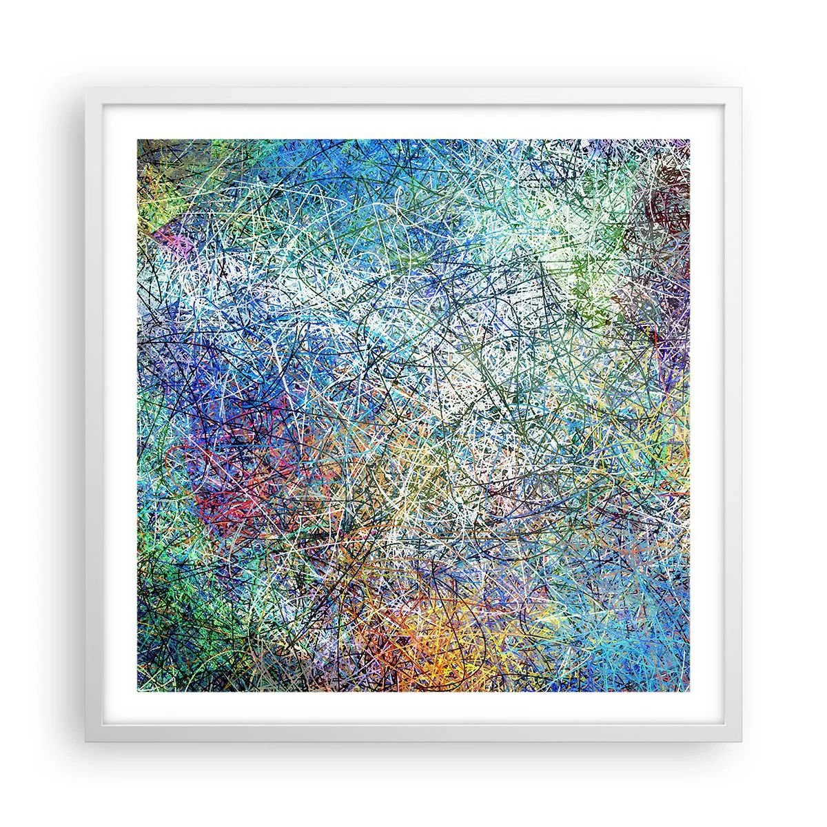 Poster in cornice bianca - Non è cosi semplice - 60x60 cm