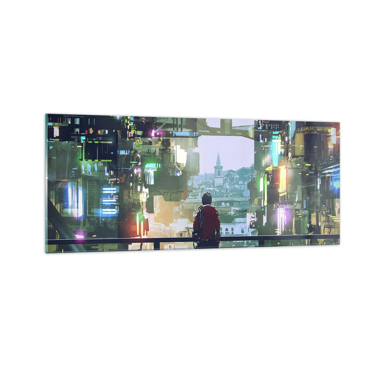 Quadro su vetro - Due mondi - 100x40 cm