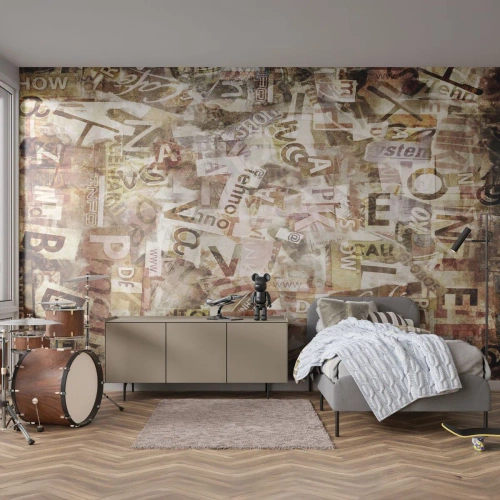 Fotomurale su misura Premium Sand - Unificando le chiacchiere - Graffiti, Murale, Pezzo