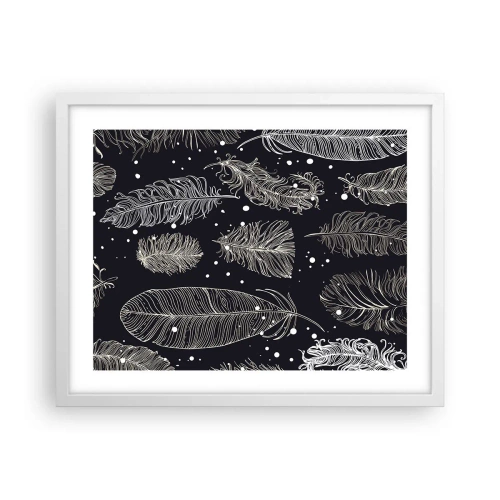 Poster in cornice bianca - Pizzo piumato - 50x40 cm