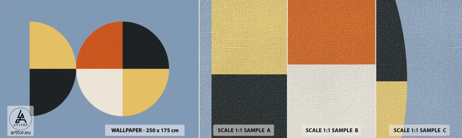 Campione di Fotomurale Premium Canvas - Guarda e conta - Astrazione, Grafica, Arte Moderna - 100x30 cm