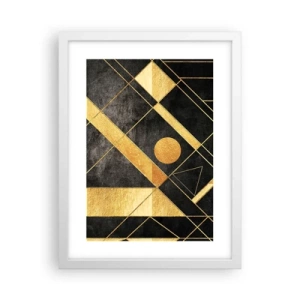 Poster in cornice bianca - Sole del deserto - 30x40 cm