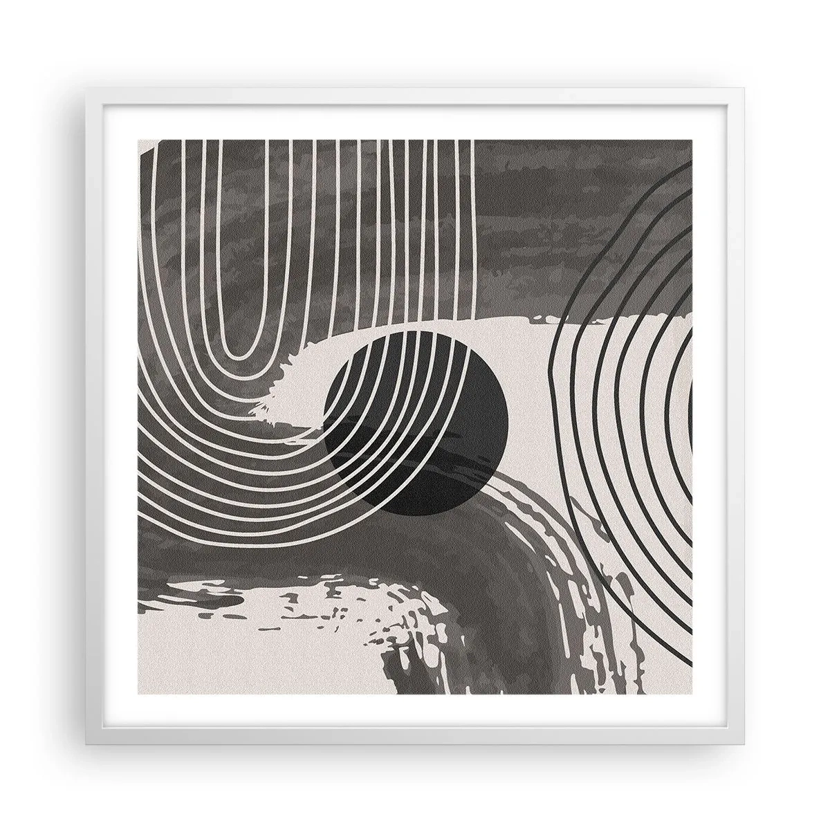 Poster in cornice bianca - L'ovale vittorioso - 60x60 cm