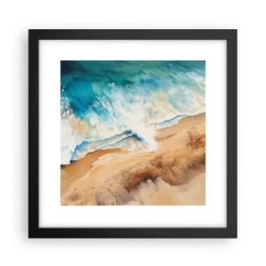 Poster in cornice nera - L'onda che ritorna - 30x30 cm