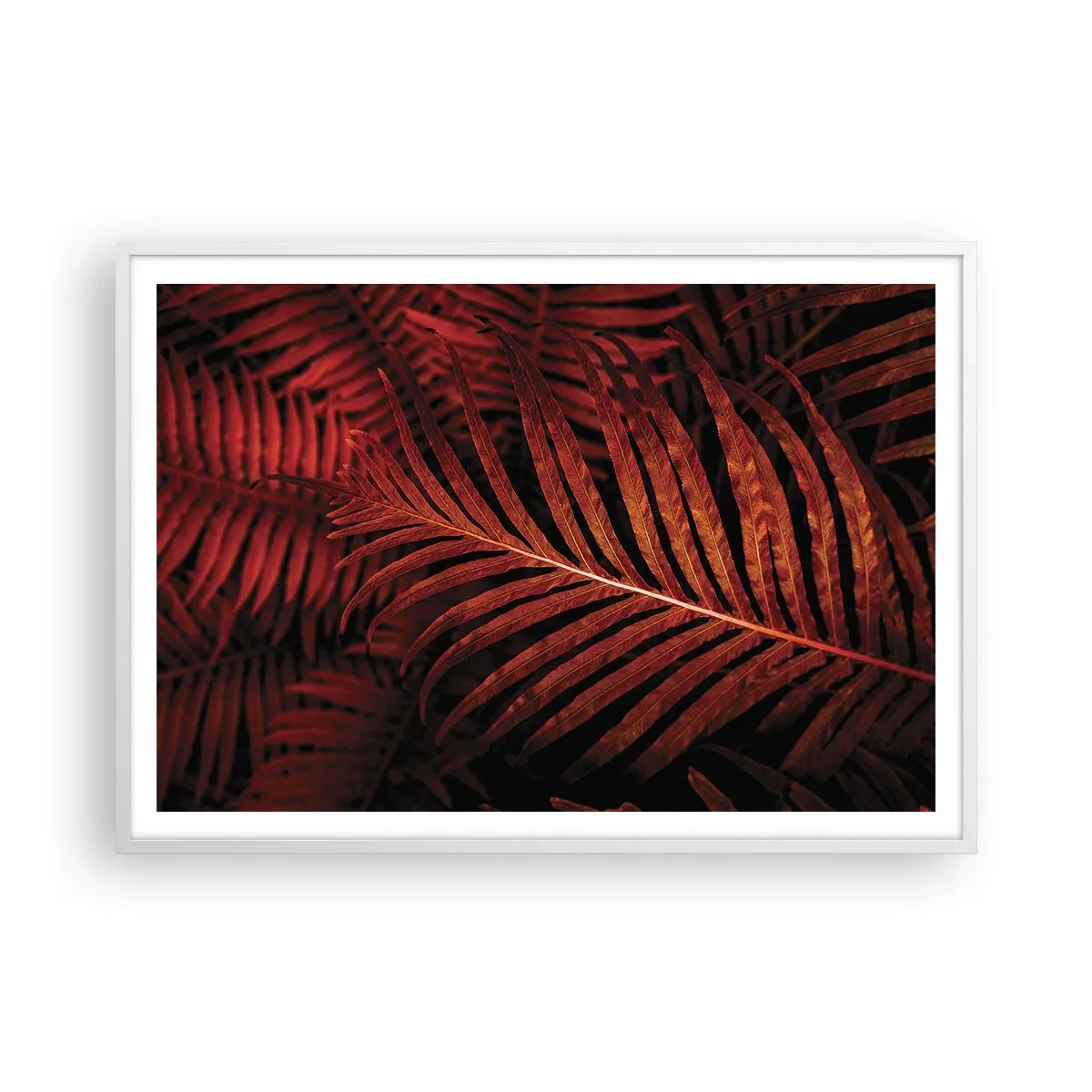 Poster in cornice bianca - Il calore della vita - 100x70 cm