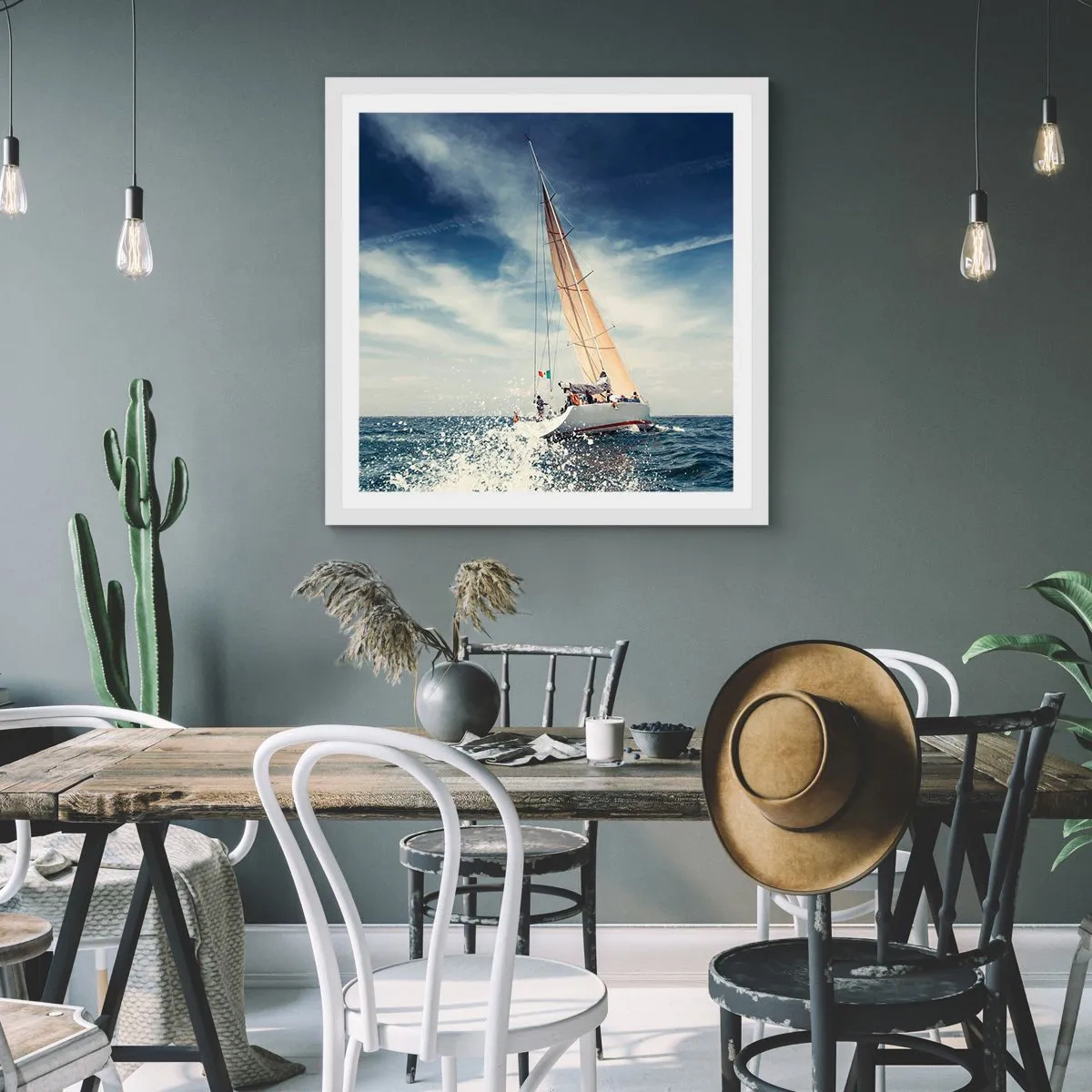 Poster in cornice bianca - Non ci raggiungeranno! - 50x50 cm