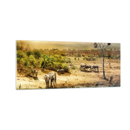 Quadro su vetro - "Un fiume usciva da Eden…" - 100x40 cm