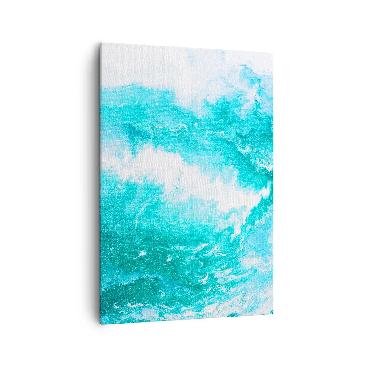 Quadro su tela - Stampe su Tela - Vortice astratto nei toni del blu - 70x100cm - Nel vortice degli elementi - Decorazione murale moderna per soggiorno e camera da letto ARTTOR