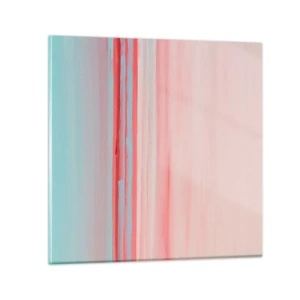 Quadro su vetro - Astrazione all'alba - 30x30 cm